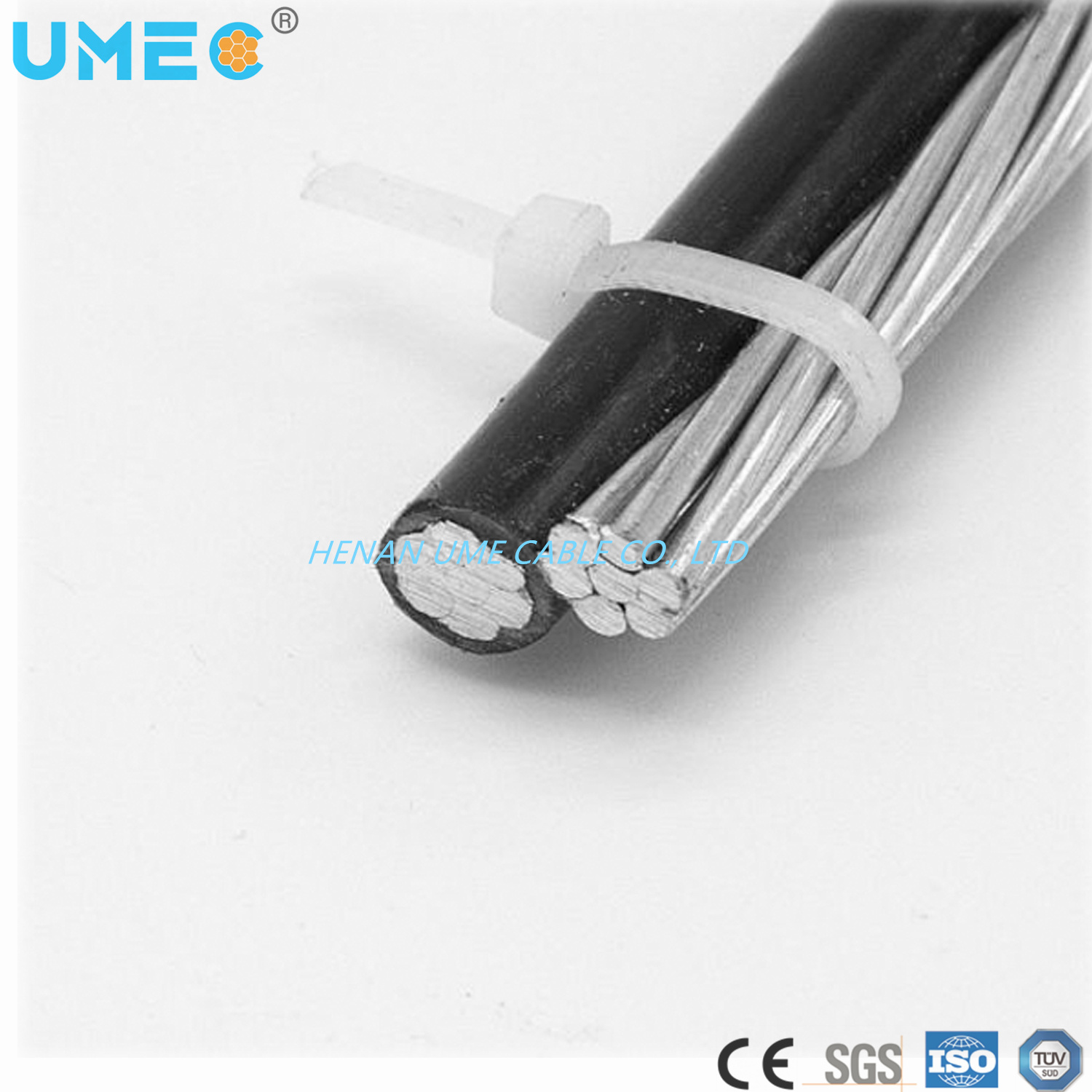 Cabo de Serviço Duplex com Condutor de Alumínio Isolado em XLPE/PVC/PE 600V 6/4/2AWG