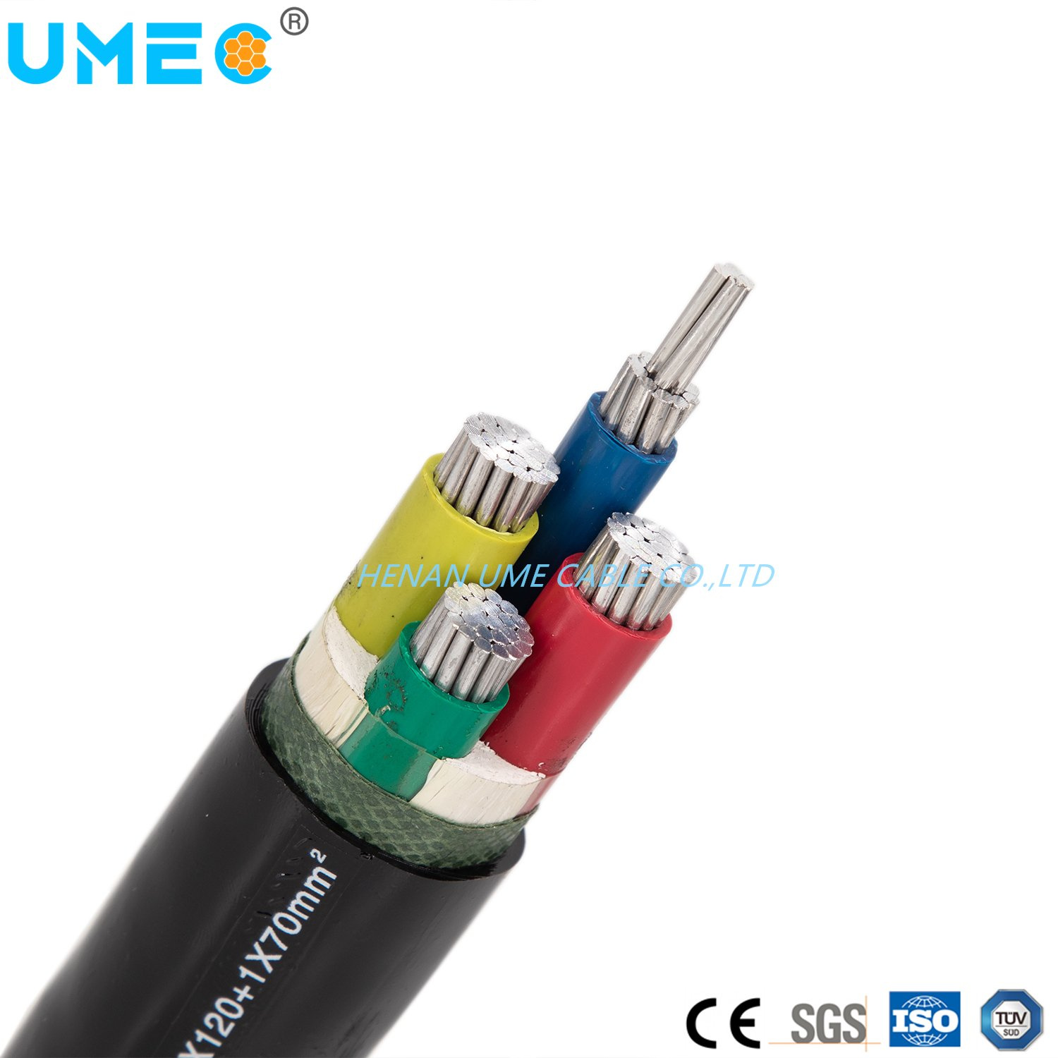 Cabo Elétrico 0.6/1kv 8/15kv Não Armado Armado Swa Sta PVC/XLPE Isolado Revestimento Cabo de Potência Cu Al Cabo Elétrico de Potência
