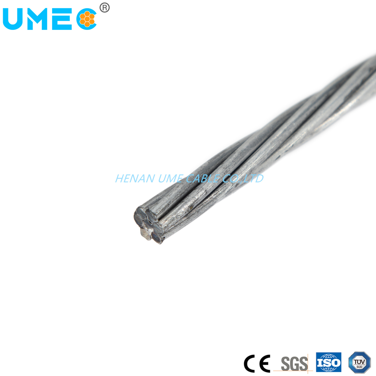 Cable eléctrico Gsw 7/4.0mm cuerda de acero trenzado redonda para grúa, cable de acero galvanizado