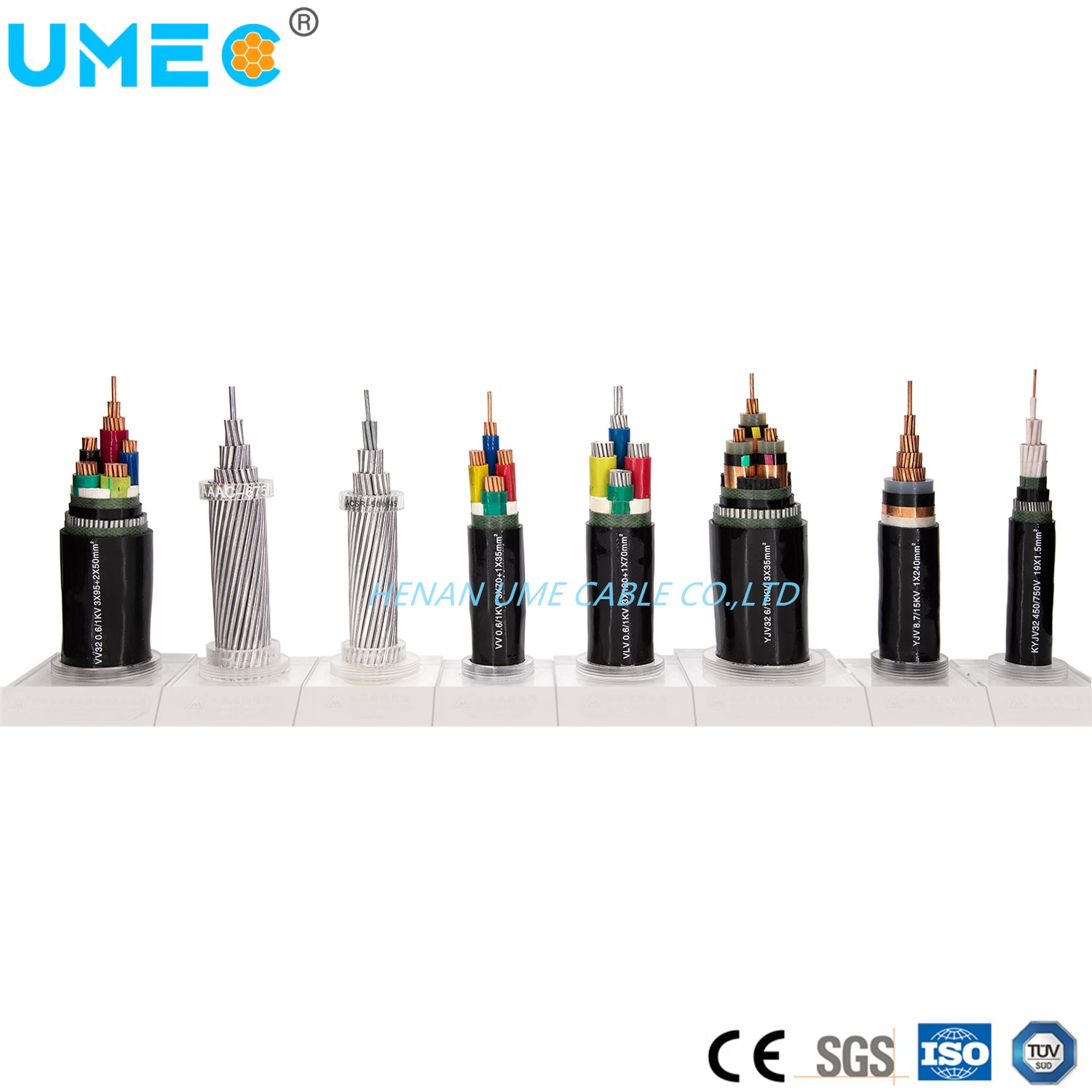 Cable de potencia aislado XLPE con conductor de Al retardante de llama