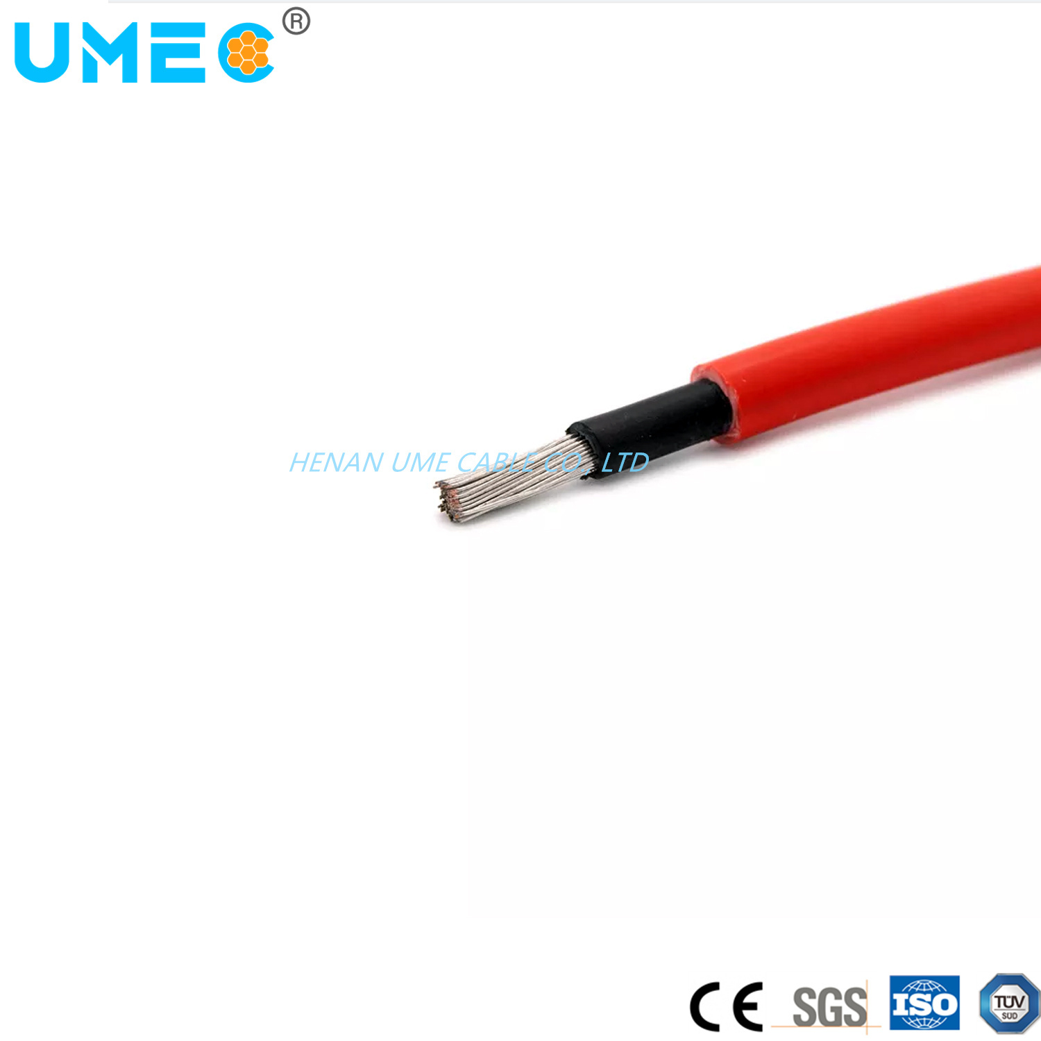 Chine Câbles photovoltaïques (PV) certifiés ISO CE SGS avec protection à double couche, gaine isolante Xlpo, câble rond et plat 6mm2 fabrication et fournisseur