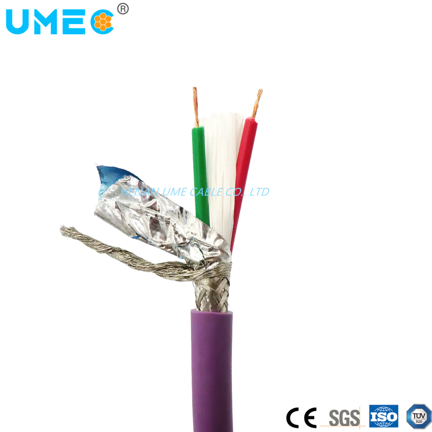 LV Voltage Profibus-Dp Communicate Cable 2 Pins Purple 100m/Roll 6xv1830-0eh10 Cable