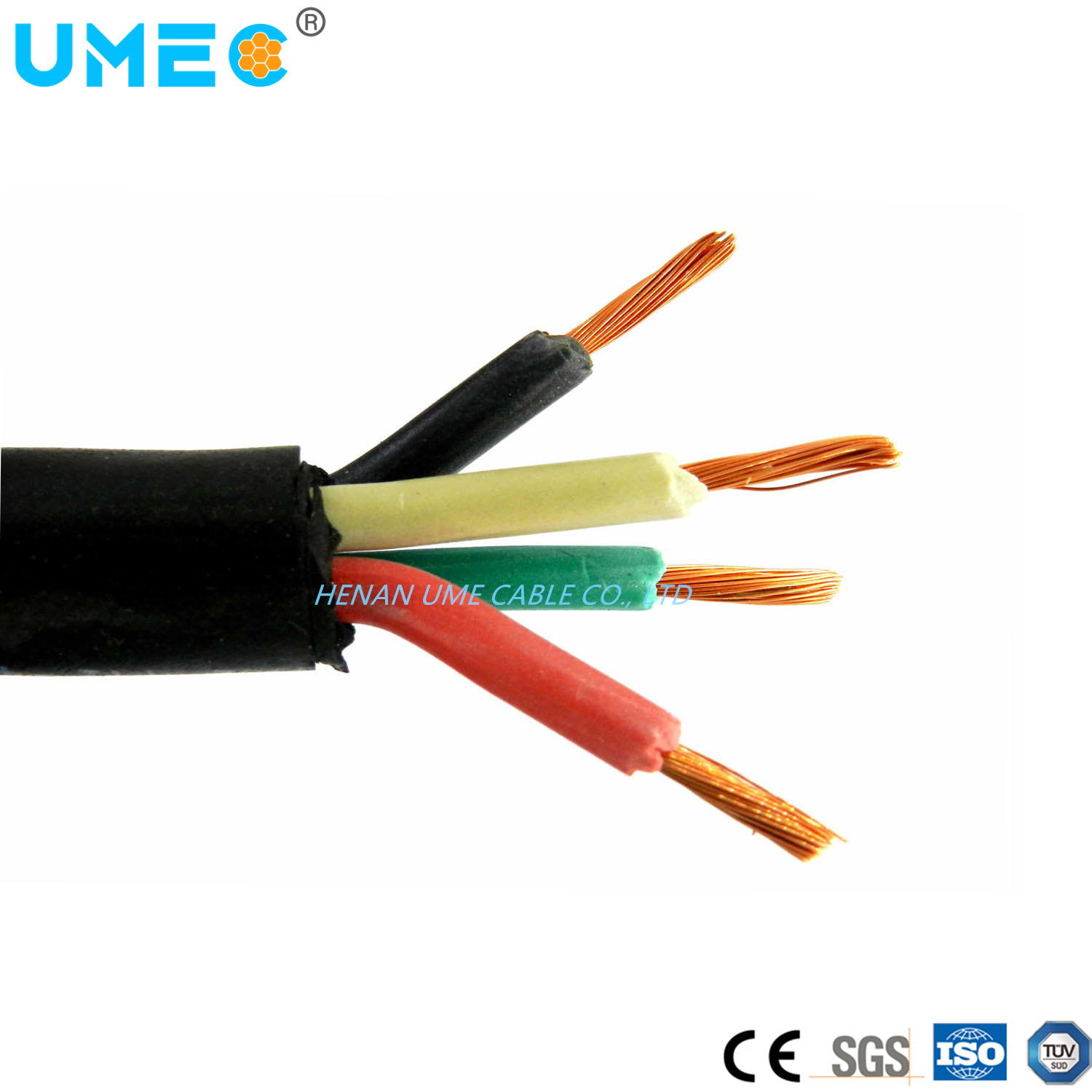Low Voltage 300V 600V 14/2 12/2 10/2 Flexible Copper Epr Insulated CPE Sheathed Soow Sow Sjoow Cable