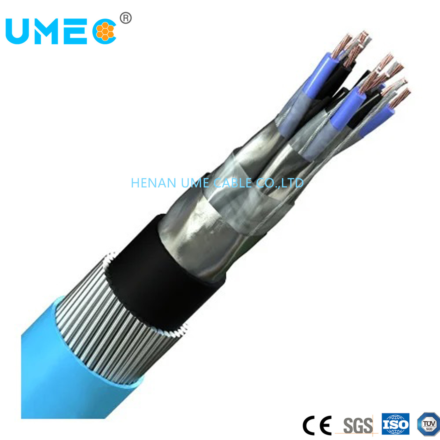 Câble d′instrument armé Swa avec écran individuel et global en XLPE PVC multipaires à basse tension 0.75mm2 1.5mm