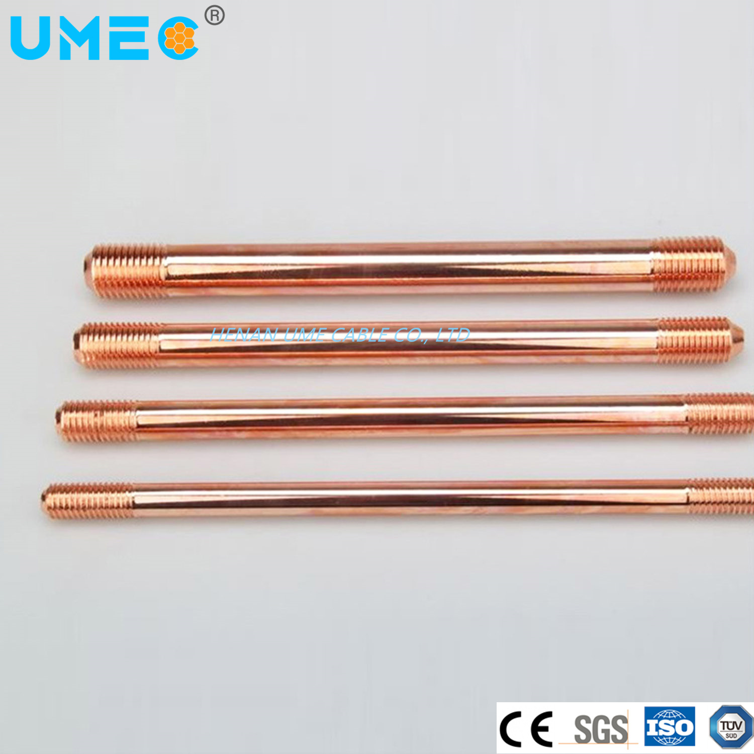 Tige de mise à la terre en cuivre Copperweld matériel électronique tige de terre en acier plaqué cuivre 3/4′′