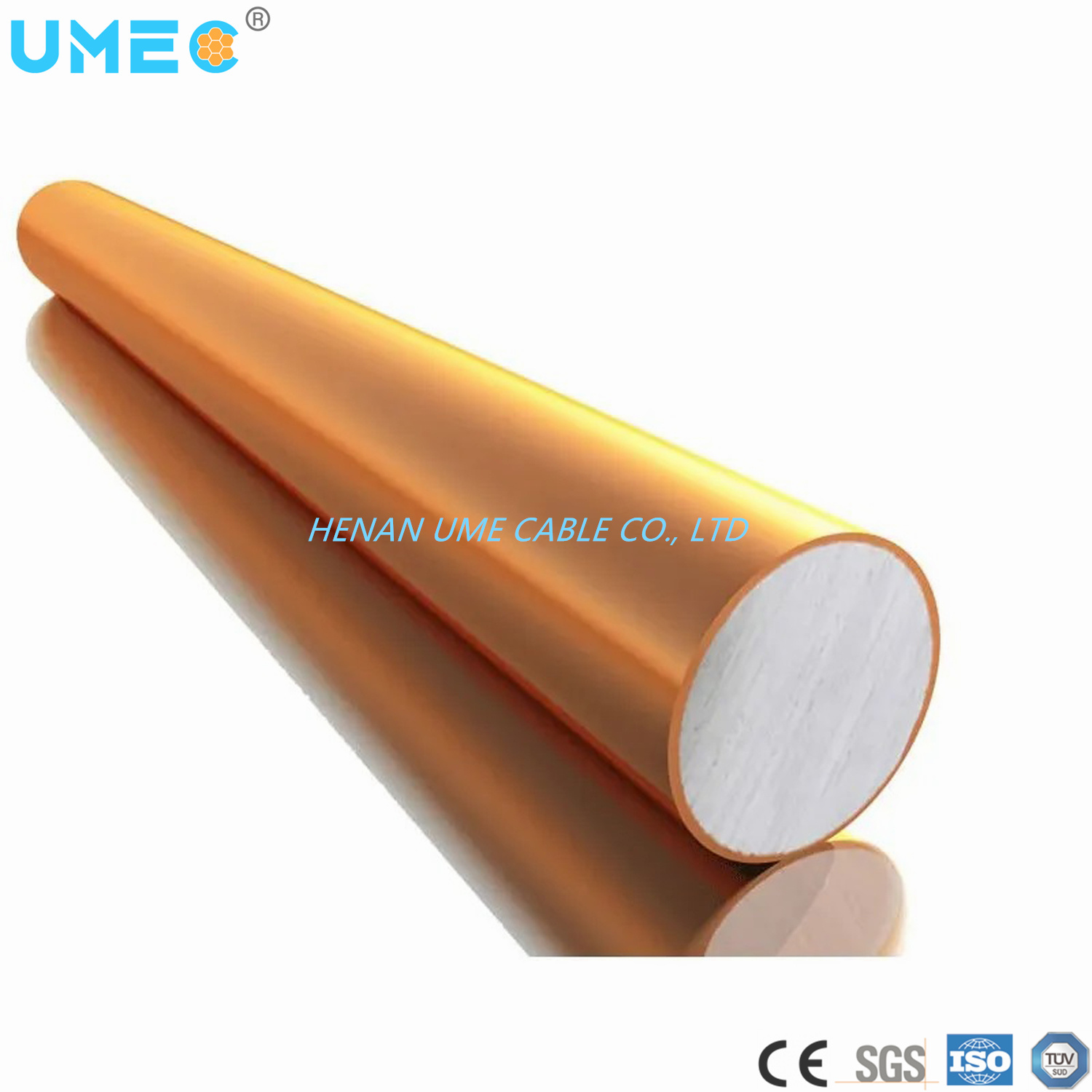 Steel Core Copper Coating Wire 20%-40% Conductivity Copper Clad Steel Wire CCS