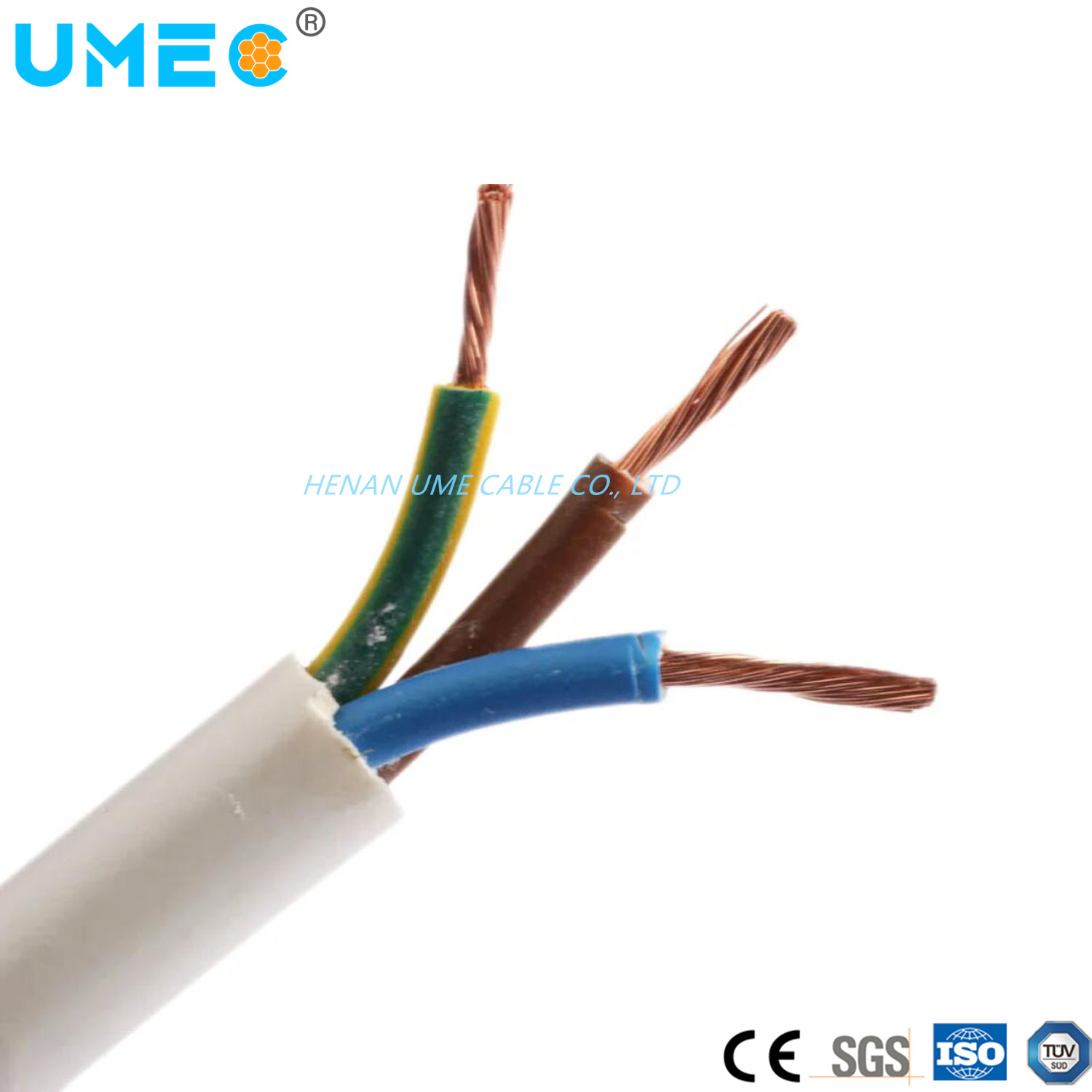 Prix de gros Fabricant Direct Basse Tension H05VV-F H05vvh2-F Ignifuge Multi Câble Cuivre PVC 3*2.5mm2 Câbles Rvv