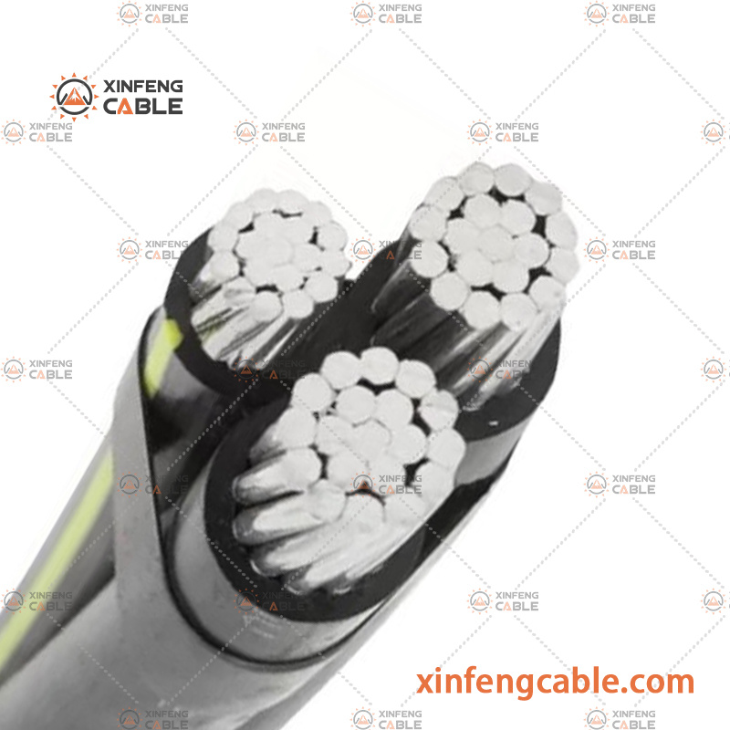 0.6/1kv 3 Cores XLPE Insulation ABC Aerial Bundled Conductor Service Drop Cable Aluminium Overhead Transmission Line Cable