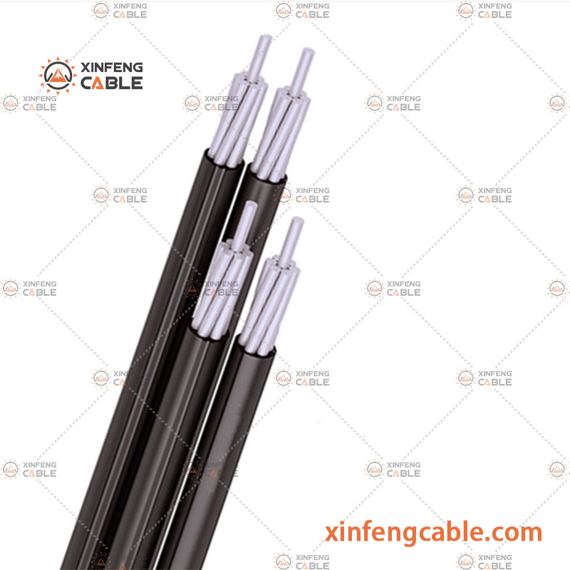 0.6/1kv Aluminum Conductor Solid XLPE PE PVC Overhead Triplex Service Drop Twisted Cable ABC