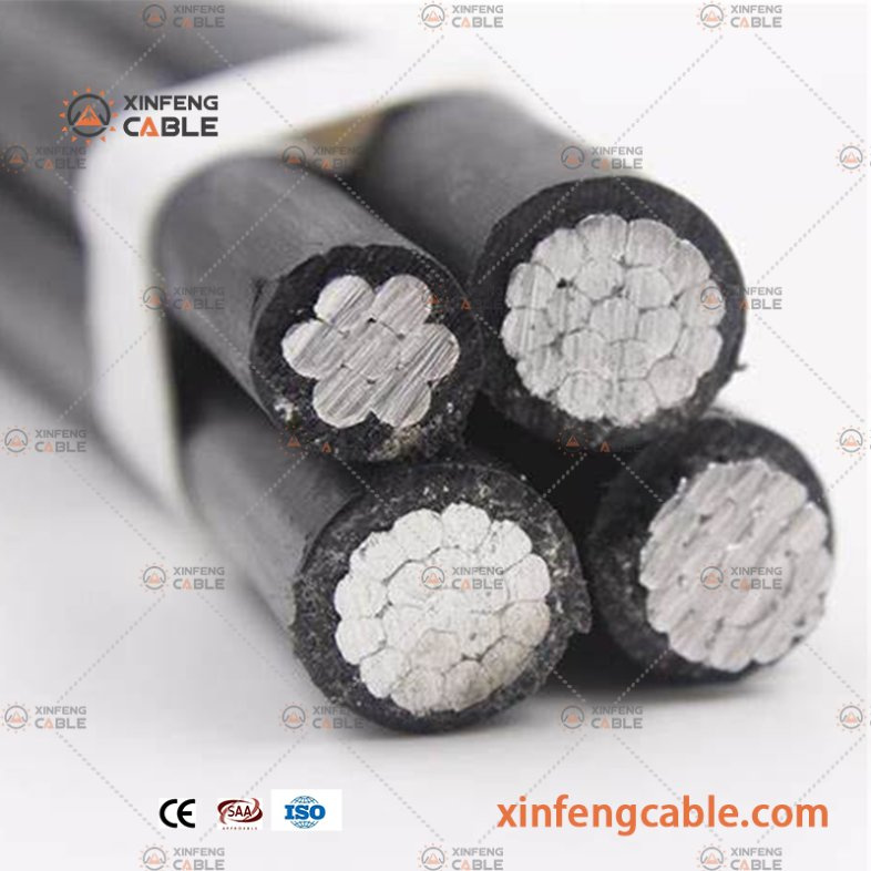 0.6/1kv Câble aérien à conducteurs groupés isolés en XLPE avec âme en aluminium