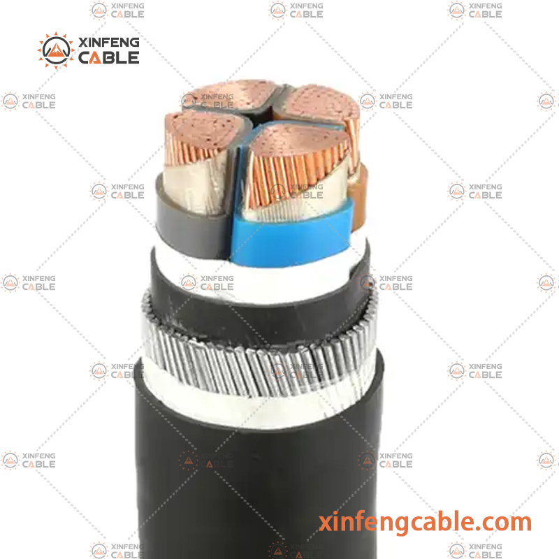0.6/1kv Conducteur en cuivre et aluminium XLPE 4 Tailles de presse-étoupe de câble 95mm 120mm 150mm 185mm 240mm 300mm Câble armé Swa
