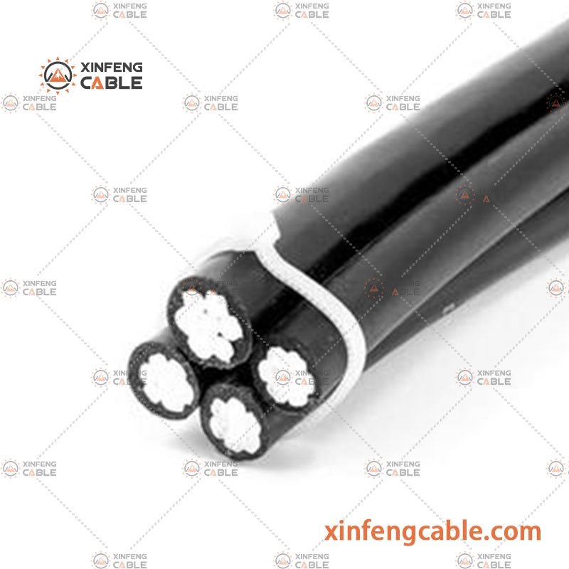 0.6/1kv Câble aérien isolé à faible et moyenne tension en aluminium, câble ABC, câble électrique