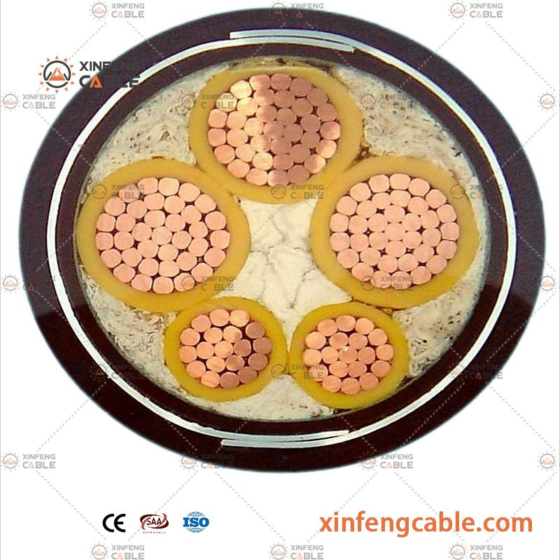 0.6/1kv Câble d′alimentation Hfco à isolation XLPE, sans halogène, retardateur de flamme, gainage en polyoléfine