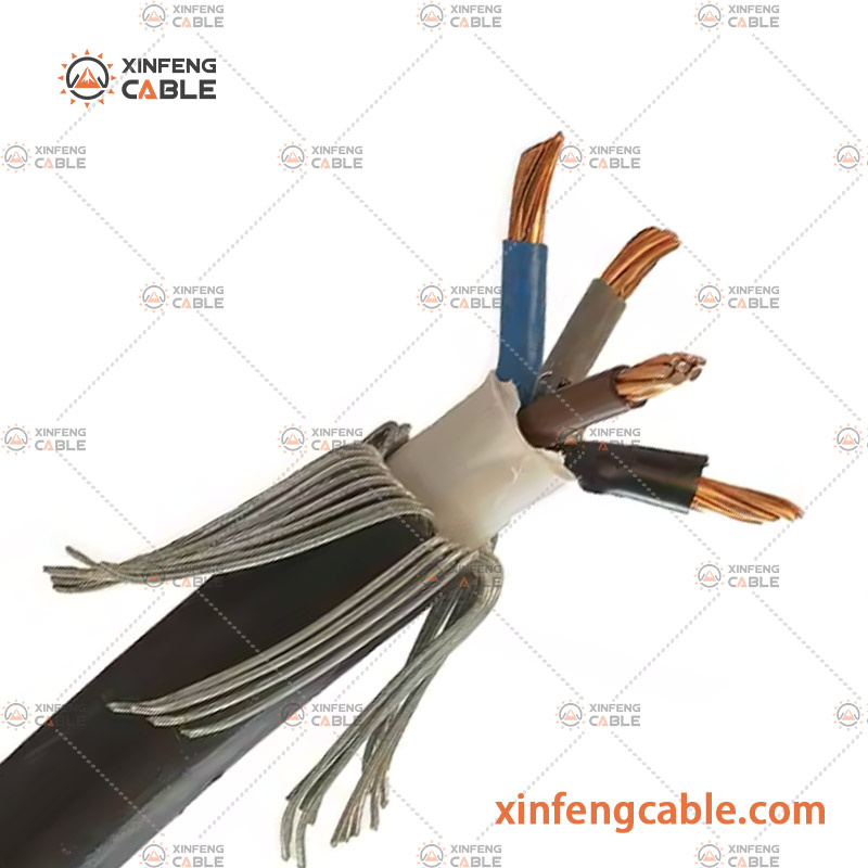 0.6/1kv XLPE Insulated PVC Sheathed 4 Cores Swa Armoured Electric Wire Power Cable