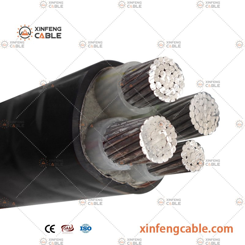 0.6/1kv Câble d′alimentation CV-W/Al à isolation XLPE, gainage en PVC, étanche et en aluminium