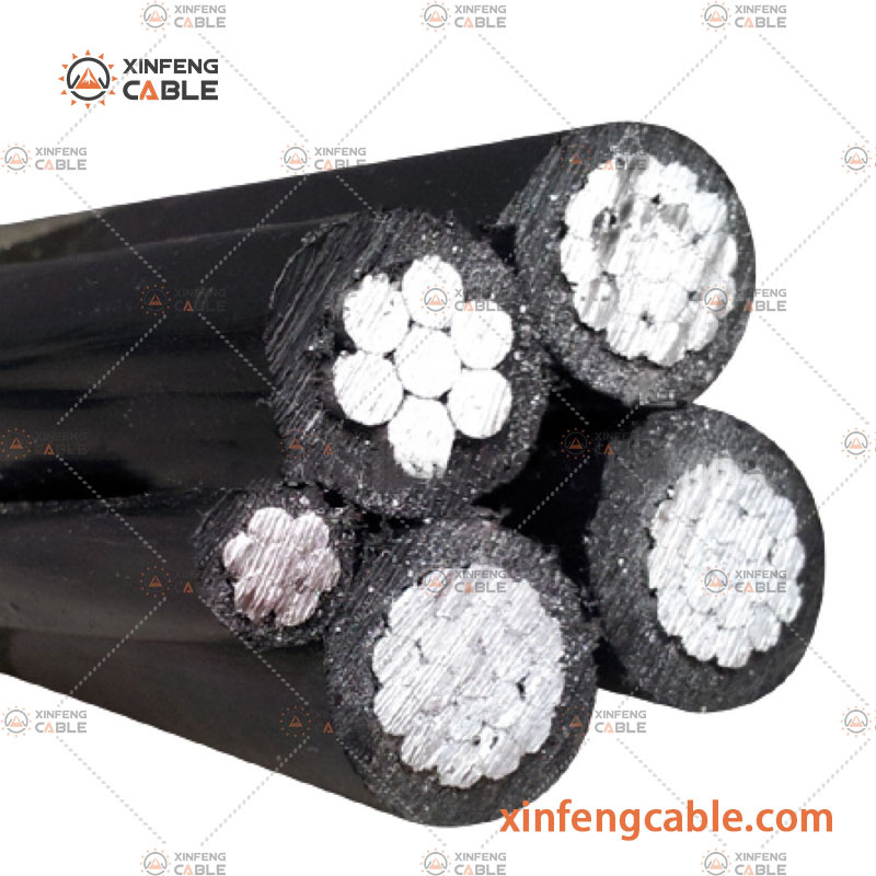 1 - Câbles en aluminium XLPE Aerial Bunched Aeks 2X10 Sqmm, 2X16mm2 Câble ABC