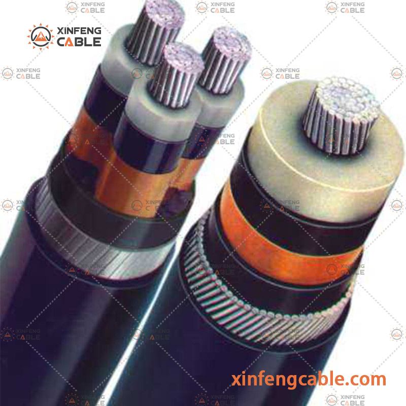 10kv to 35kv Single Core Copper Aluminum Copper XLPE Insulated PVC Sheath Armored Medium Voltage Power Cable