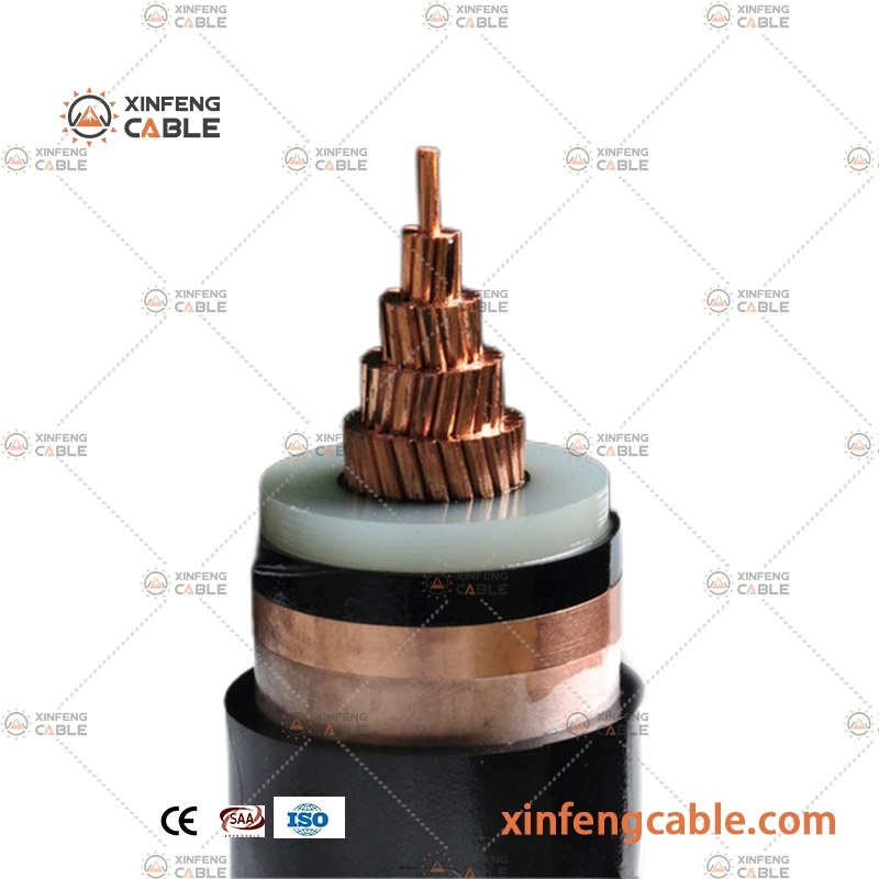 12 Kv 3c X 185mm² Cu/XLPE/Cts/Swa/PVC Câble Électrique