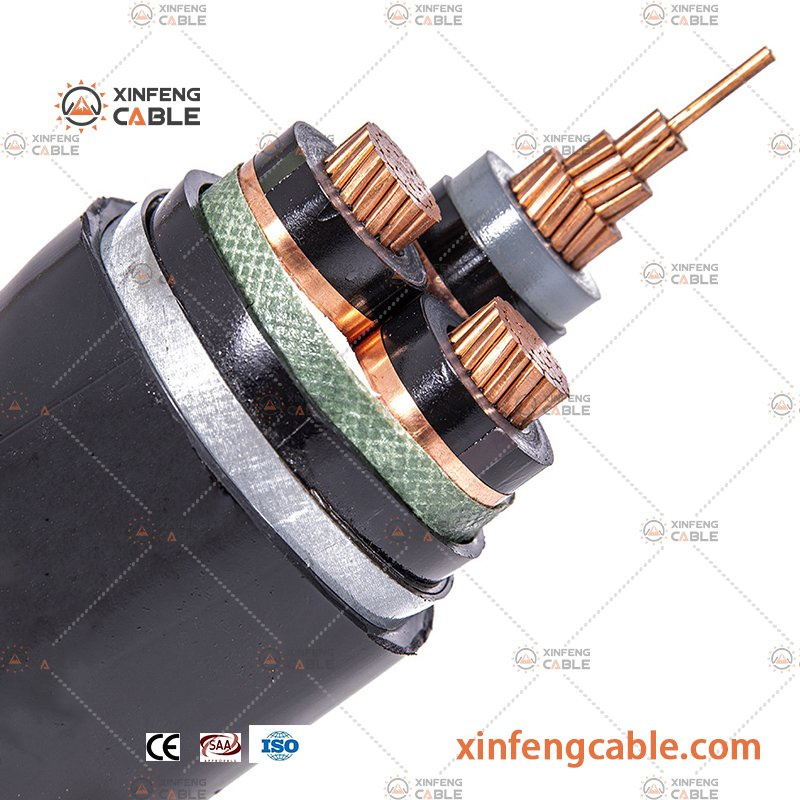 19/33kv Three Core 240mm Armored Cable XLPE Medium Voltage Cable