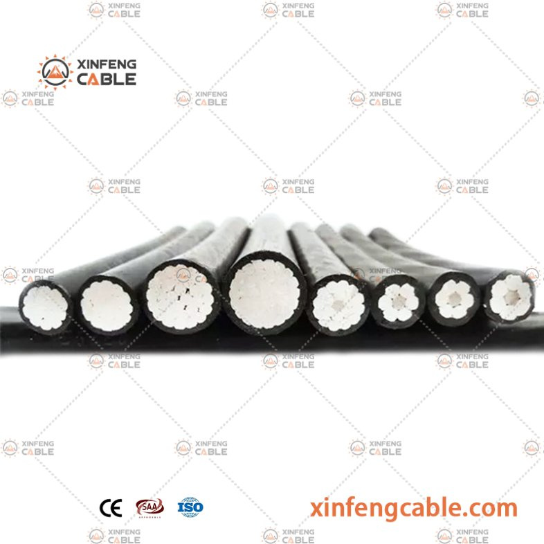 1kv 6/ 25/ 35/ 50mm2 Aluminum Conductor XLPE Insulated Bundled Tyir Overhead Line Cable