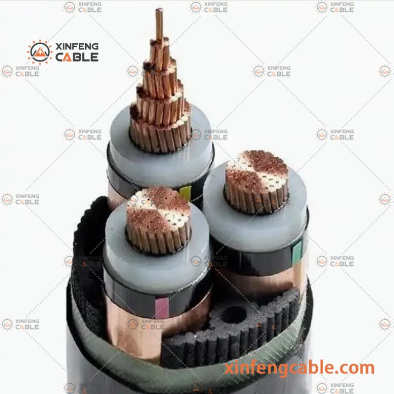 26/35 Kv Copper Conductor XLPE Insulated Armoured Medium Voltage Power Cable