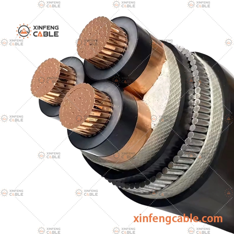3.6/6 Kv Cu/XLPE/Cts/PVC/Swa/PVC 3X95+1X10 mm2 Mining Use Power Cable