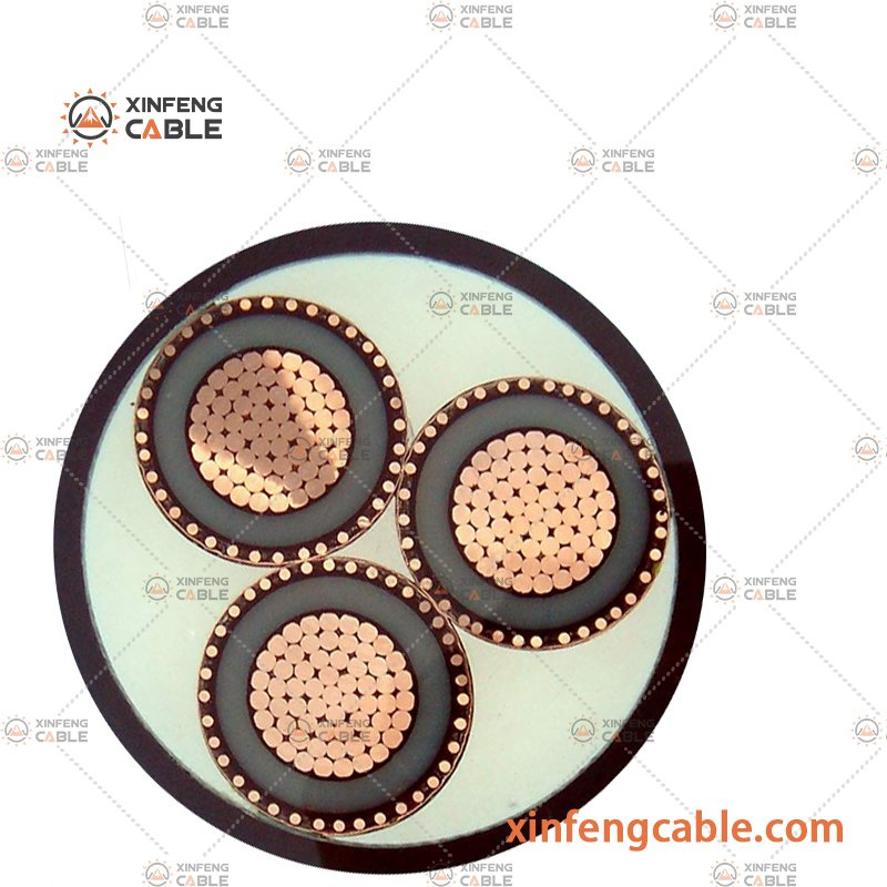 3 Core Medium Voltage Power Cable Copper Aluminum Conductor XLPE Insulated Sta Swa Armoured LSZH Electric Cable XLPE Cable
