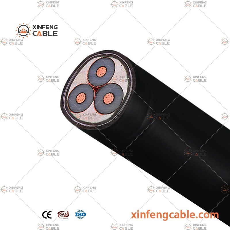 33 Câbles en cuivre XLPE isolés à trois cœurs 3*95mm² Cu/XLPE/Swa/PVC