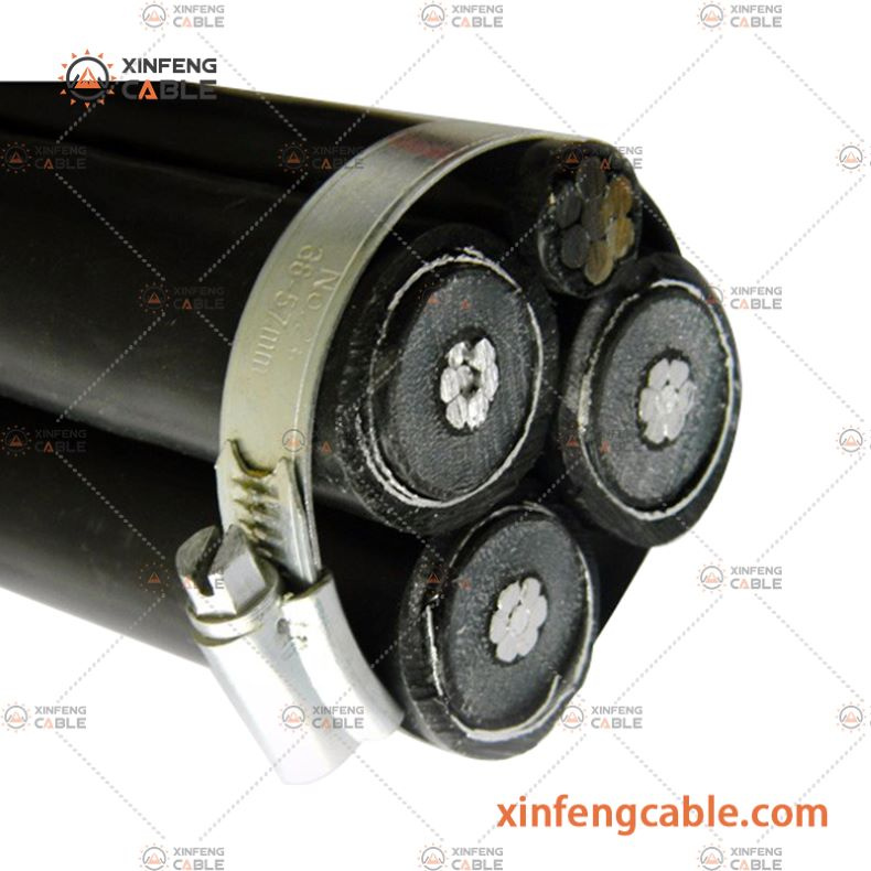 33kv Medium Voltage Al/XLPE/Cts/PVC Overhead Aerial Bundled ABC Cable