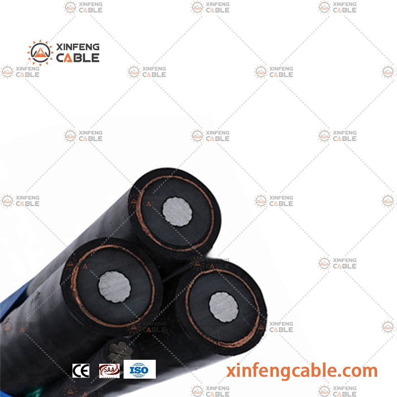 33kv Medium Voltage Overhead ABC Cable 185mm2 Al/XLPE/Cts/PVC