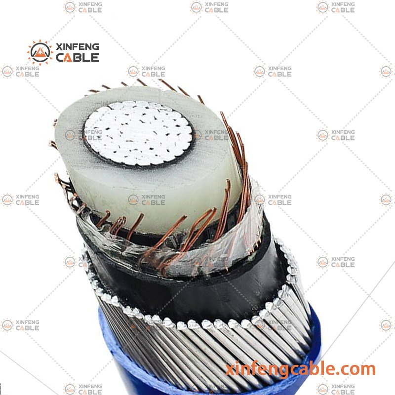 35kv Copper XLPE Insulated Waterproof PVC Sheathed Medium Voltage Single Core Underground Electrical Power Cable