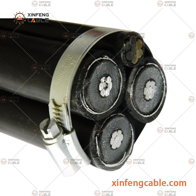 35kv Medium Voltage ABC Cable All Aluminum Conductor XLPE PVC Insulated Overhead Cable