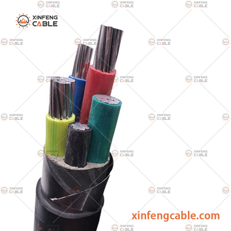 4 Noyau 150mm Câble électrique blindé en cuivre avec isolant en XLPE/PVC pour câbles électriques souterrains