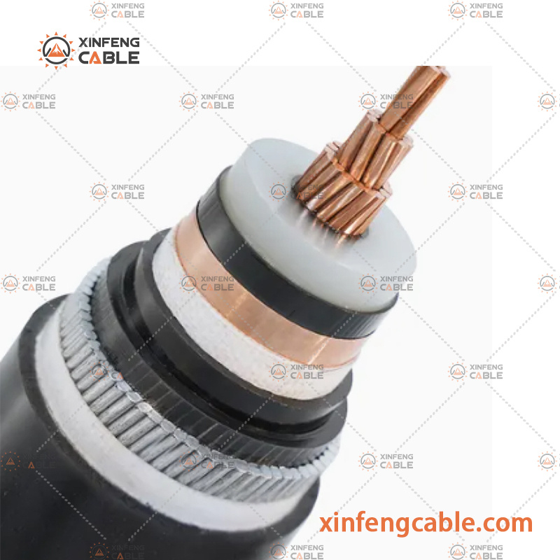 6/10kv Single-Core Aluminium Conductor XLPE Insulated Copper Tape Screened PVC Sheathed Mv Power Cable