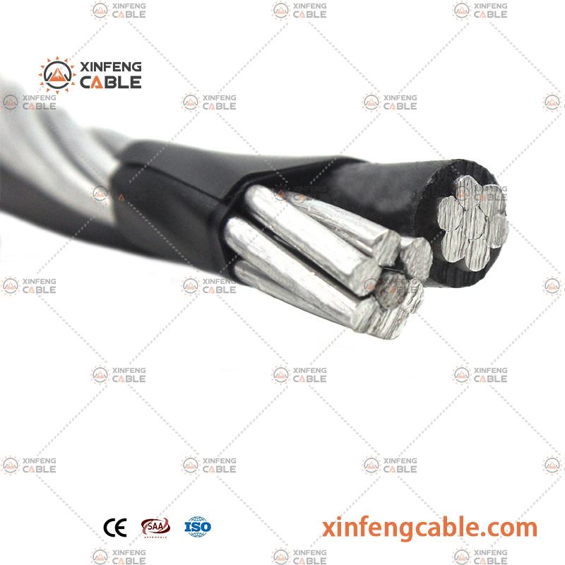 600/1000V Weather Proof PVC Insulated Aerial Cable 1X25+1X25mm2