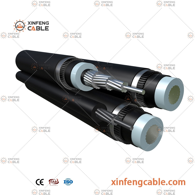 8.7/15 (17.5) Kv IEC 60502-2 1350 Tr-XLPE Insulated UV-LDPE Outer Sheath Cable
