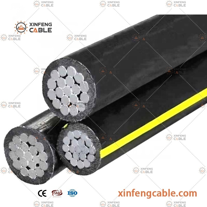 Câble ABC 3X25mm² 7/1.9 Épaisseur d′isolation 1.6mm pour le marché yéménite