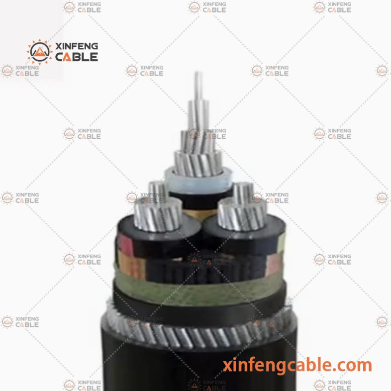 AC2xaby Aluminum Conductor XLPE Insulated Steel Tape Armoured PVC Sheated Power Cable