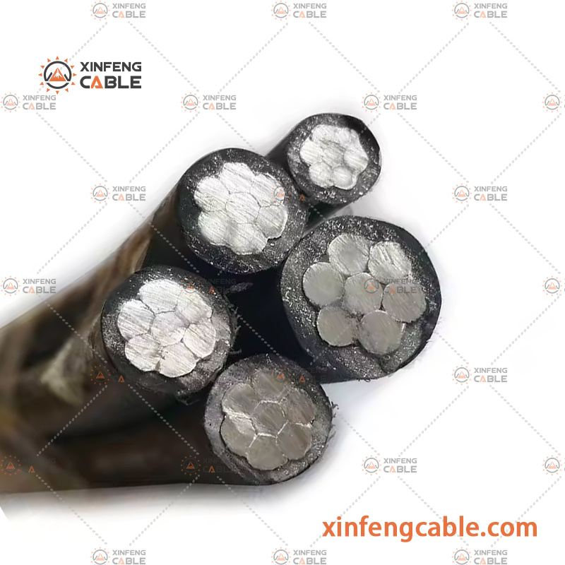 Conducteur ACSR AAC AAAC 2*6AWG+1*6AWG Câble Aérien Regroupé ABC 0.6/1kv