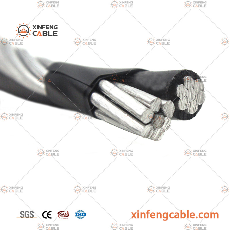 Aluminum Conductor XLPE/PE/LDPE/ PVC Insulated Overhead Aerial Bundled Cable Low Voltage
