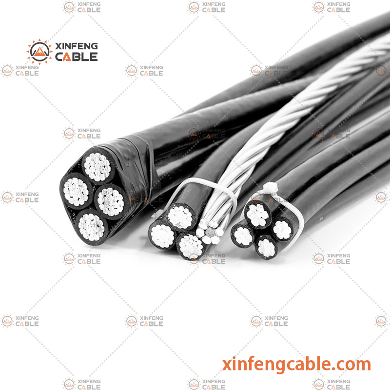 Aluminum Copper Aerial Bundle Conductor Low Voltage Twisted PE XLPE Insulated ABC Bundle Cable