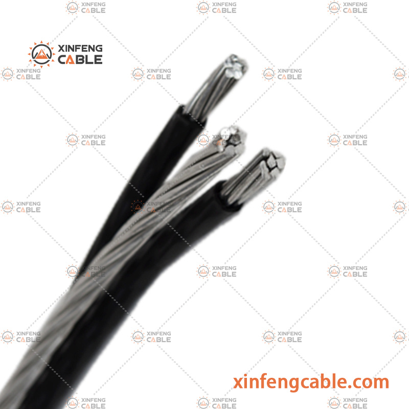 Aluminum Quadruplex Duplex Triplex Service Drop Electric Cable PVC XLPE Insulated Electrical ABC Cable Overhead Aluminum Cable