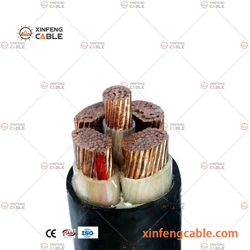 Copper Aluminium Core Insulation Low Voltage Wire Cable Fire Resistant 4*60mm