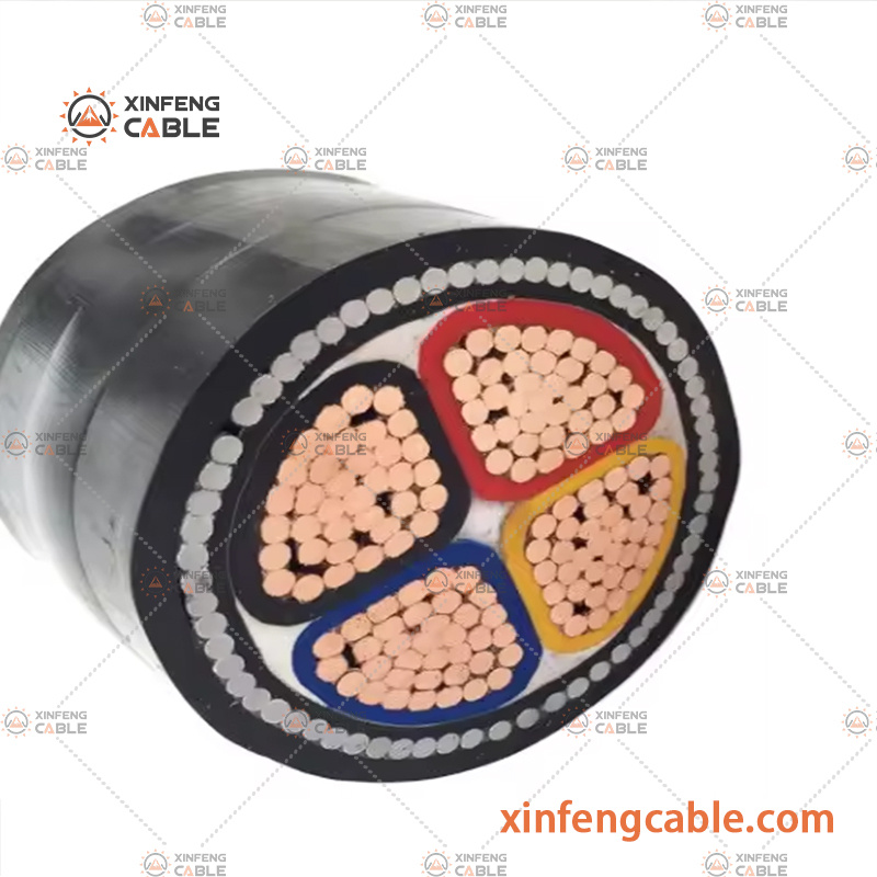 Câble électrique basse tension armé en cuivre XLPE/PVC isolé 4 cœur 3core 25mm 16mm câble souterrain