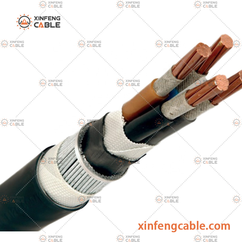 Copper Power XLPE/PVC Insulated 4 Core Swa Armoured Electrical Low Voltage Underground Power Cable