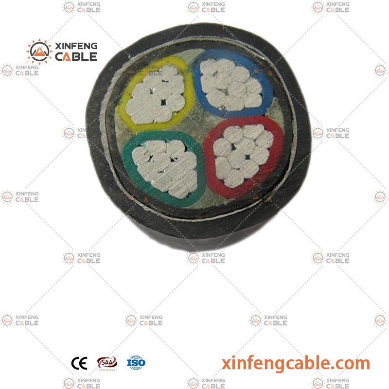 Customized Low Voltage Aluminum Conductor XLPE Insulation Electric Cable 4X70mm2