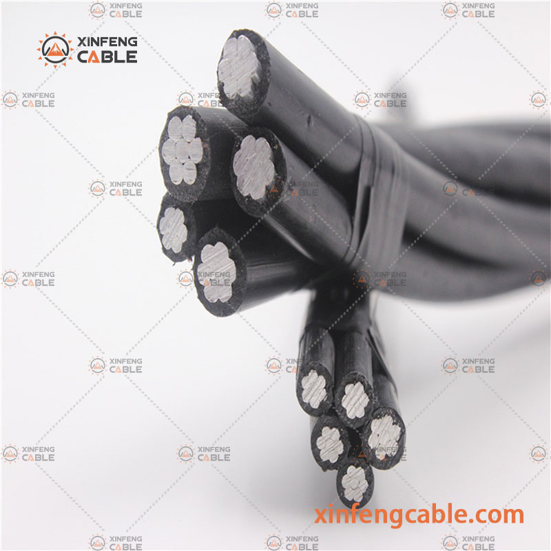 Factory Price Duplex Triplex Quadruplex Overhead Aluminium Conductor XLPE Insulated Aerial Bundled Service Drop Wire ABC Cable