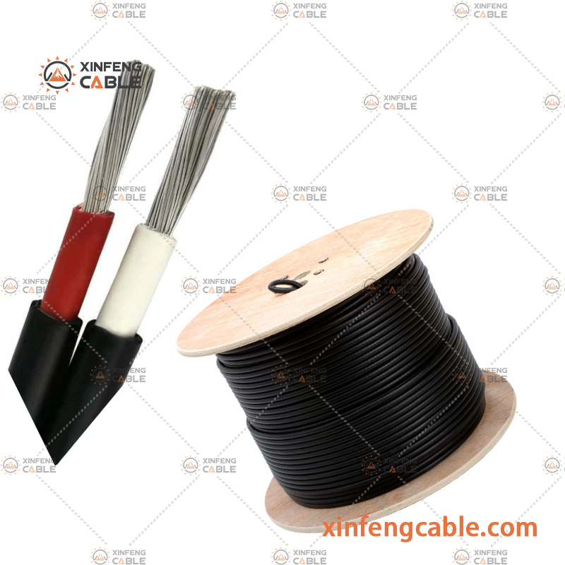 H1z2z2-K Copper Conductor 6mm2 4sq mm DC Solar Cable Black and Red Jacket Wire Power Connector Panels
