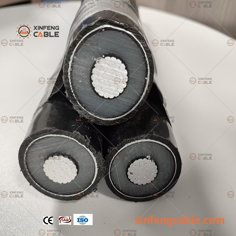 High Voltage ACSR Aluminum ABC Triplex Aerial Bound Service Cable