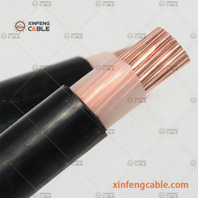 Low Voltage 0.6/1kv 1/2 Cores XLPE/PVC Insulation Copper Conductor Power Cable